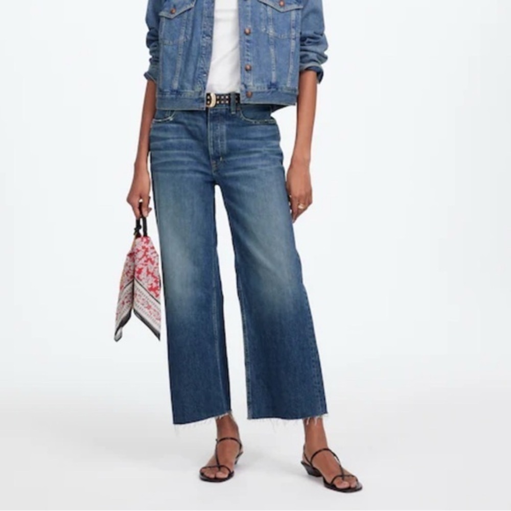 J. Crew Billie Demi Boot Crop Dark Blue Jeans